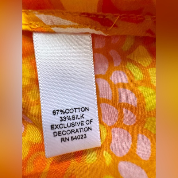 Yellow and Pink Blouse Top - Picture 8 of 9